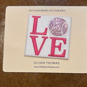 Oliver Thomas Pink and White LOVE Patch